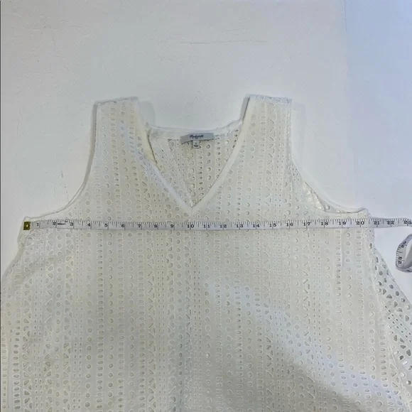 MADEWELL White Eyelet Open Back Swing Top - Picture 7 of 9
